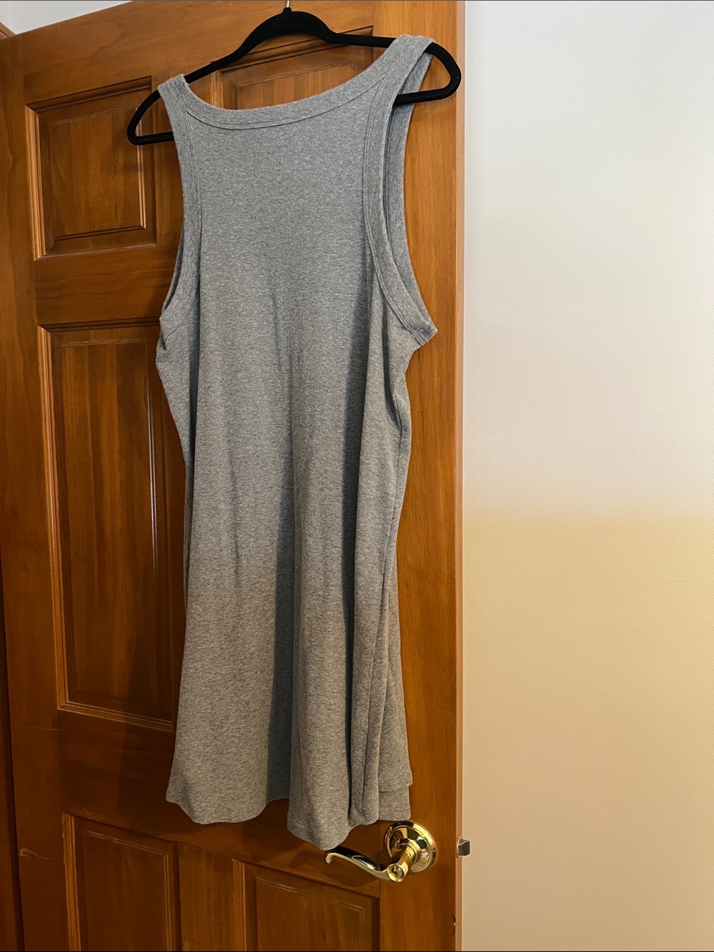 Falls Creek Grey Ribbed Sleeveless Tank Dress - Picture 6 of 8